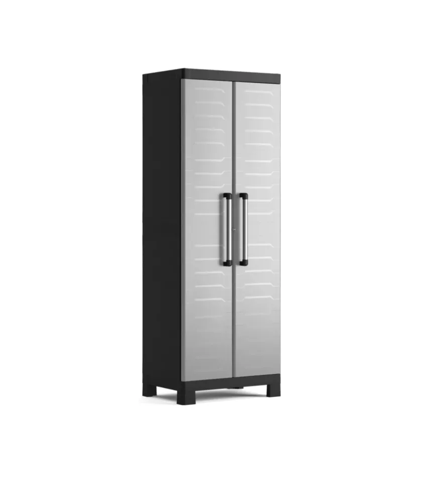 Armadio portascope in resina keter "detroit" grigio, 65x45x182 cm