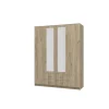 Armadio "praga" 4 ante quercia e specchio, 160x52x205 cm