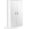 Armadio scarpiera bianca con 2 ante, 55x108x36 cm