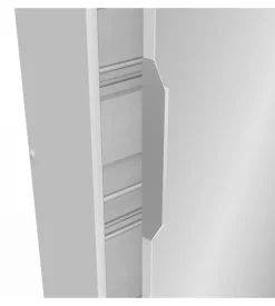 Armadio scarpiera bianco con anta a specchio, 50x20x180 cm