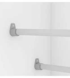 Armadio scarpiera bianco con anta a specchio, 50x20x180 cm