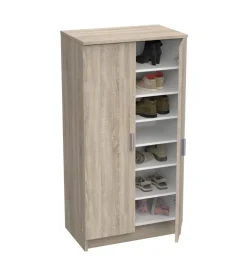 Armadio scarpiera quercia con 2 ante, 54,6x108x35,3 cm