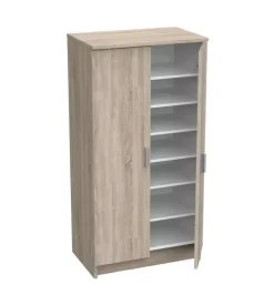 Armadio scarpiera quercia con 2 ante, 54,6x108x35,3 cm