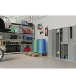 Armadio spogliatoio in metallo grima 2 ante, 60x40x167 cm