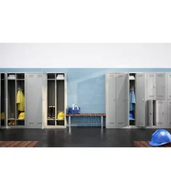 Armadio spogliatoio in metallo grima 2 ante, 60x40x167 cm