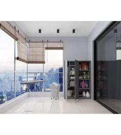 Armadio spogliatoio in metallo grima 1 anta, 60x40x167 cm