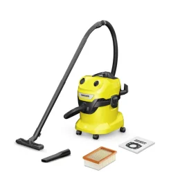 Aspiratore soidi liquidi elettrico karcher "wd4 v-20/5/22" 1000w 20 lt 55 l/s
