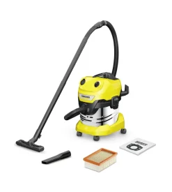 Aspiratore solidi liquidi elettrico karcher "wd4s" 1000w 20 lt