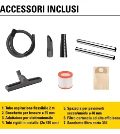 Aspiratore solidi liquidi elettrico stanley 