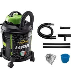 Aspiratore solidi liquidi elettrico lavor "joker 1400s" 1400 w 20 litri 40 l/s
