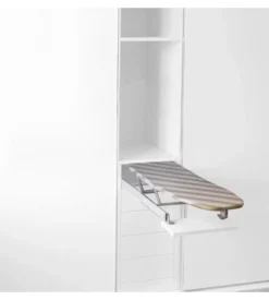 Asse da stiro estraibile ed integrata 945 mm acciaio bianco - emuca.