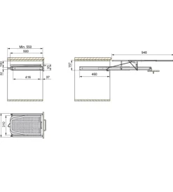 Asse da stiro estraibile ed integrata 945 mm acciaio bianco - emuca.