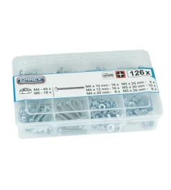 Assortimento viti metriche e dadi 125 pz.