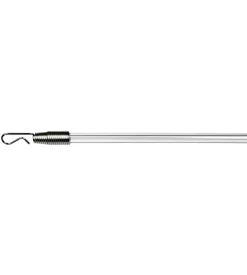 Asta tiratensa in plexi con gancio in metallo per chiudere le tende