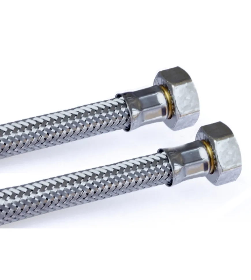 Attacchino flessibile femmina - femmina f 1/2" - f 1/2" - 40 cm.