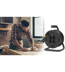 Avvolgicavo vimar 16a 4 uscite universali 15 m