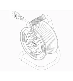 Avvolgicavo vimar 16a 4 uscite universali 15 m