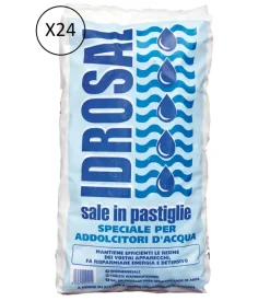 Bancale 24 sacchi da 25 kg pastiglie di sale idrosal