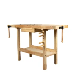 Banco da lavoro easy system in legno di quercia 148x61x86cm