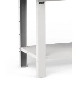 Banco da lavoro garage fisso fami "work" in legno di faggio e lamiera grigio chiaro 150x75x88,2 cm