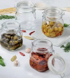 Barattolo in vetro con chiusura ermetica bormioli "fido" 500 ml