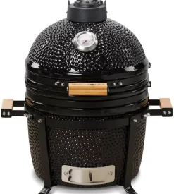 Barbecue a carbone kamado bono "minimo 15" in ceramica nero 46x46x65 cm