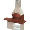 Barbecue a carbonella in calcestruzzo sarom fuoco "sparta" 170x64x232 cm