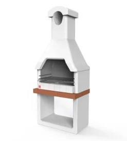 Barbecue a carbonella in calcestruzzo sarom fuoco "monza" 88x58x197 cm