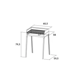 Barbecue a carbonella lisa 