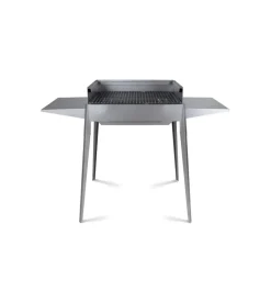 Barbecue a carbonella lisa "etna" in ferro alluminato  122x62x85 cm