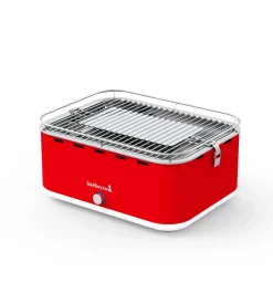 Barbecue a carbonella portatile da tavolo barbecook "carlo" rosso 38,5x28,5 cm