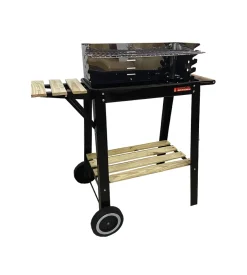Barbecue a carbonella sandrigarden "sg 51-24" con ruote 83,5x44,5x87 cm