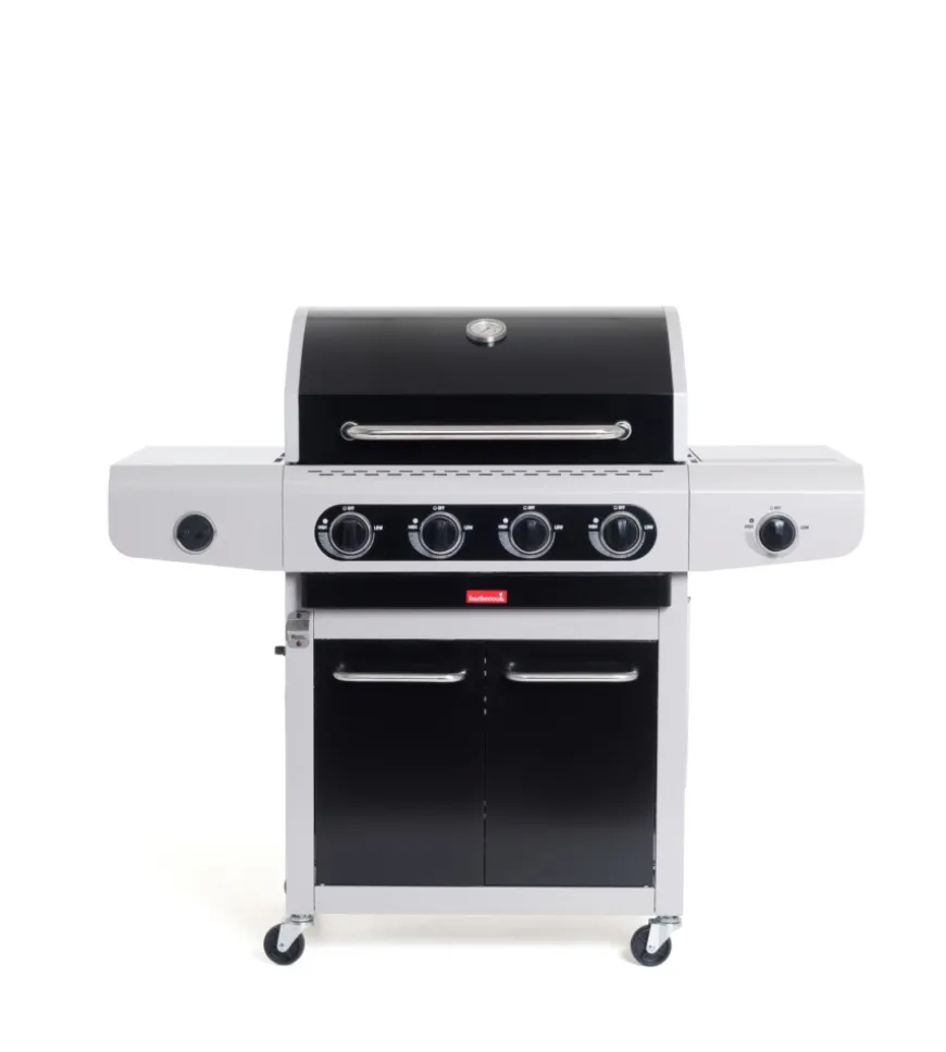 Barbecue a gas barbecook "siesta 412" con fornello laterale 4 bruciatori