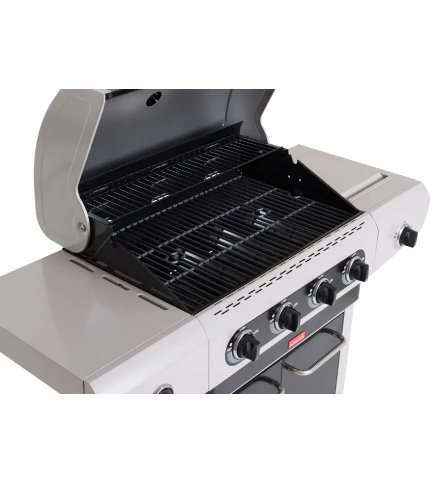 Barbecue a gas barbecook "siesta 412" con fornello laterale 4 bruciatori