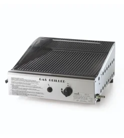 Barbecue a gas ompagrill con plancha singola rigata 1 bruciatore 40x43 cm