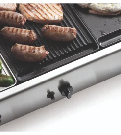 Barbecue a gas ompagrill con plancha singola rigata 1 bruciatore 40x43 cm