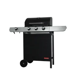 Barbecue a gas sandrigarden "cuba" 3 bruciatori e fornello laterale 110x51x100 cm