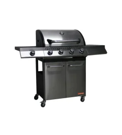 Barbecue a gas sandrigarden "brasile" 4 bruciatori e fornello laterale 130x54x110 cm