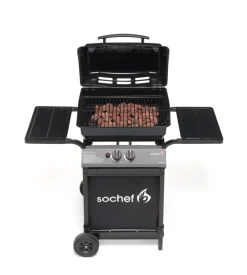 Barbecue a gas sochef "pepito" con cottura a pietra lavica 2 bruciatori - cod. g20723