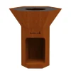 Barbecue a legna barbecook "nestor" ruggine con griglia 89x90 cm