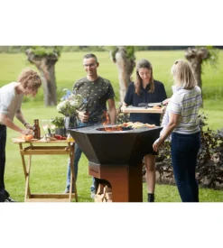 Barbecue a legna barbecook "nestor" ruggine con griglia 89x90 cm