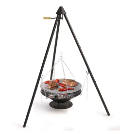 Barbecue a legna con treppiede barbecook "junko" griglia diametro 60 cm