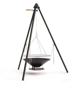 Barbecue a legna con treppiede barbecook 