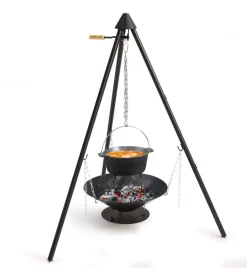 Barbecue a legna con treppiede barbecook 