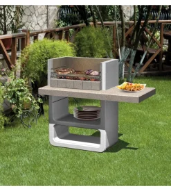 Barbecue a legna o carbonella in calcestruzzo sarom fuoco 