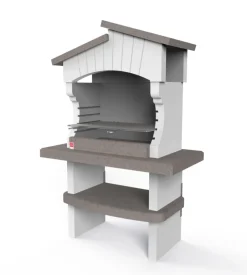 Barbecue a legna o carbonella in calcestruzzo sarom fuoco "bogota'" 125x64x184 cm