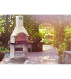 Barbecue a legna o carbonella in cemento sarom fuoco 