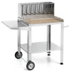 Barbecue a legna/carbone ompagrill "best steel 56659/x" con griglia 60x35 cm