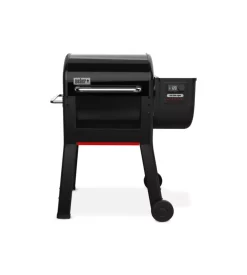 Barbecue a pellet weber "smoque" nero con griglia 56x45 cm