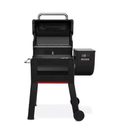 Barbecue a pellet weber "smoque" nero con griglia 56x45 cm